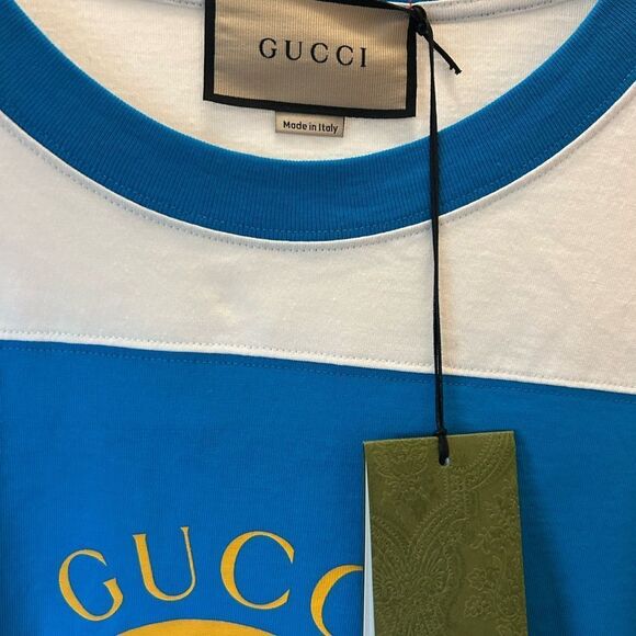 Men's Gucci logo print 1921 soft cotton T-shirt, size XXL made in Italy - Picture 4 of 7